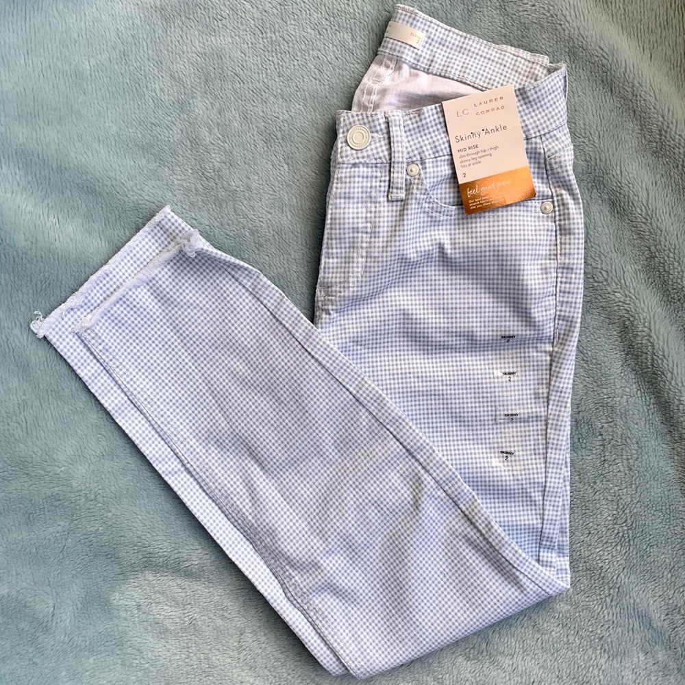 LC Lauren Conrad Gingham Jeans